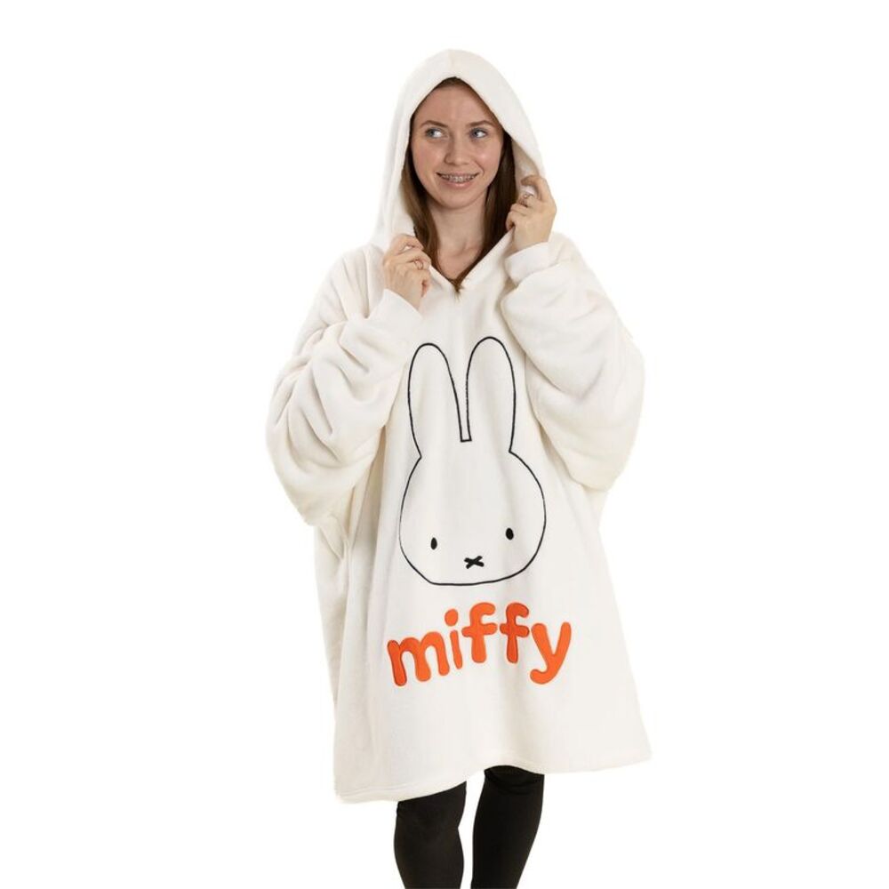 Miffy Womens/Ladies Face Blanket Hoodie / White